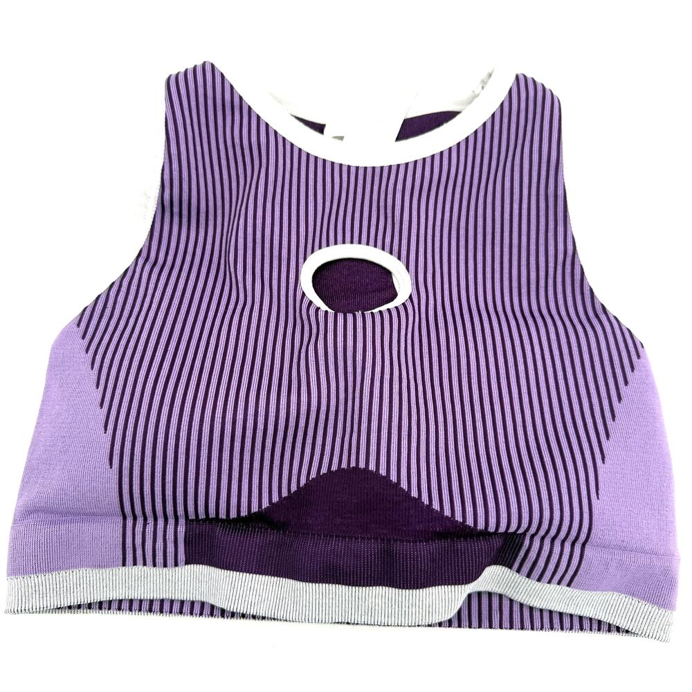 Fabletics Purple Seamless Fusion Low Impact Halter Sports Bra Size Small